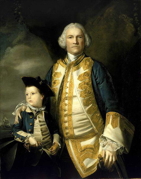 Sir Joshua Reynolds Portrait of Francis Holburne with his son, Sir Francis Holburne, 4th Baronet